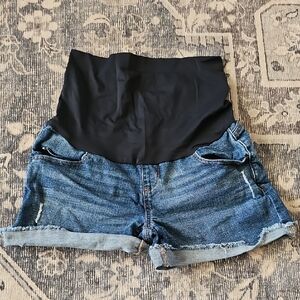 Sonoma High Waist Denim Shorts with Black Waistband